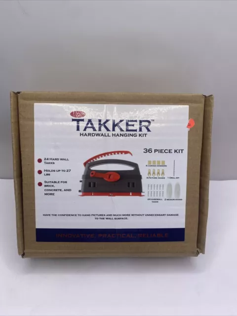 Takker Hard Wall 36 Piece Picture Hanging Kit Multi Purpose