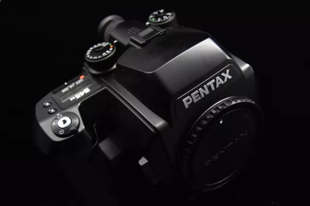 Pentax 645N Formato Mediano Película Cámara 120 Espalda Soporte Japón ( Mint 】#