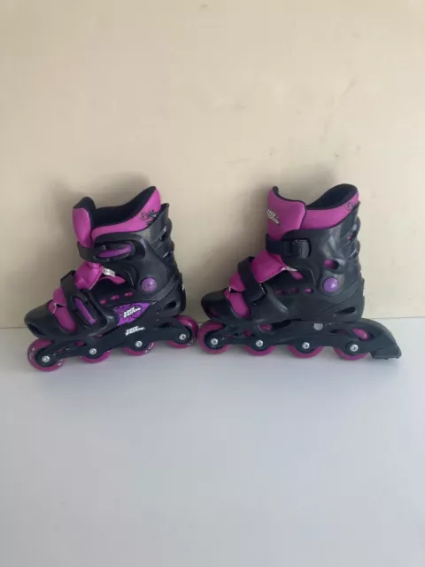 No Fear Kids Girls Inline Skates Strap Adjustable SIZE 1-4 UK