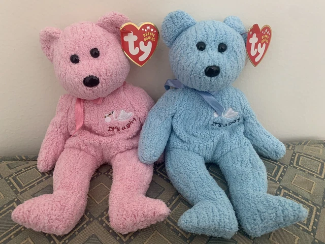 TY Beanie Baby - BABY BOY the Bear & BABY GIRL the Bear  *Mint with Mint Tags*
