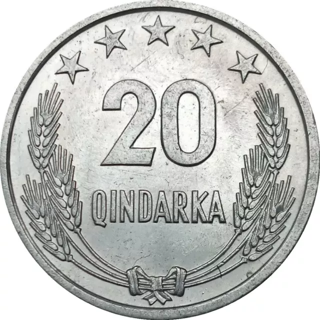 Albanian | 20 Qindarka Coin | 25th Albania's Liberation | Star | 1969