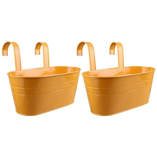 2 StüCke Blumen Topf mit Abnehmbarem , Balkon GeläNder Terrasse Garten DrW7
