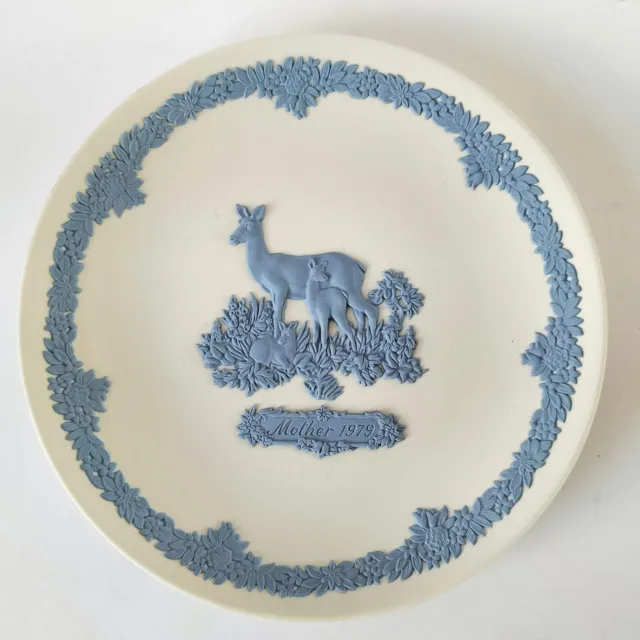 Wedgwood Jasperware Azul sobre Blanco Placa Madre 1979