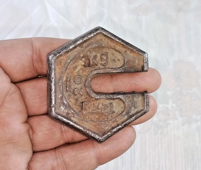 Antique Vintage Unique Mercantile Iron Shape Cut Weight Measurement India