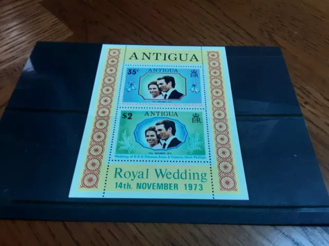 Antigua 1973 SG MS372 Royal Wedding Princess Anne Mark Phillips  MS MNH