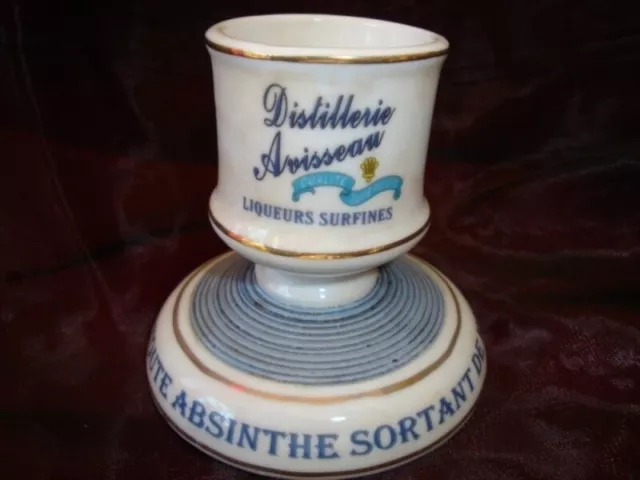 Pyrogene Advertising Absinthe Bar Matches Match Striker Holder Porcelain Ceramic