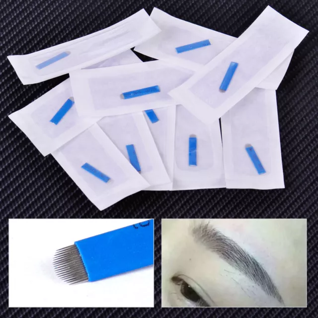 10 x Nadeln Blade Microblading Blades U-Blade Permanent Make up Handmethode wo