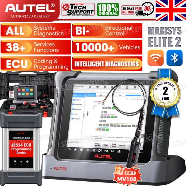 2023 Autel MaxiSys Elite II MS909 Auto Diagnostic Scanner Programming Key Coding