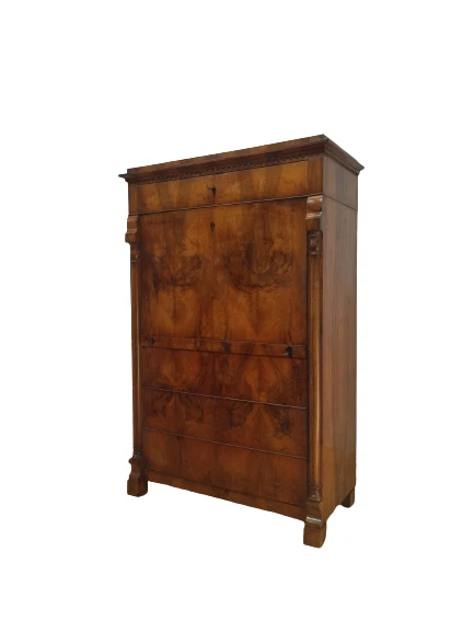 Secretaire biedermeier in noce - armadio stipo - mobile bar - primi 800