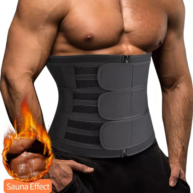 Men Sweat Sauna Yoga Waist Corset Trainer Body Shaper Trimmer Belt Weight Loss