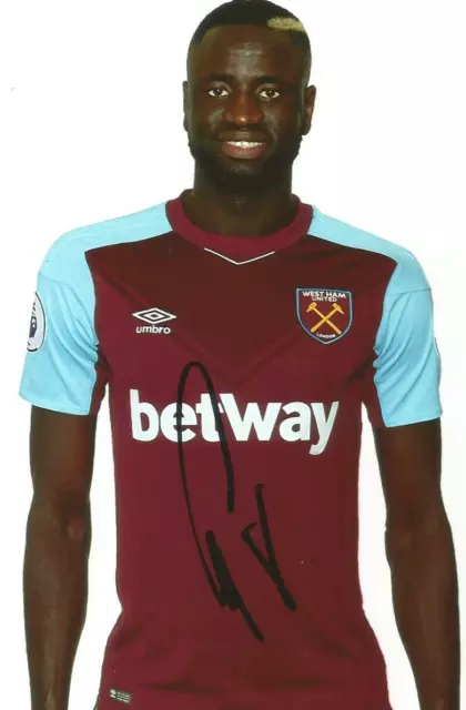 West Ham & Crystal Palace: Cheikhou Kouyate Signed Portrait Photo+Coa