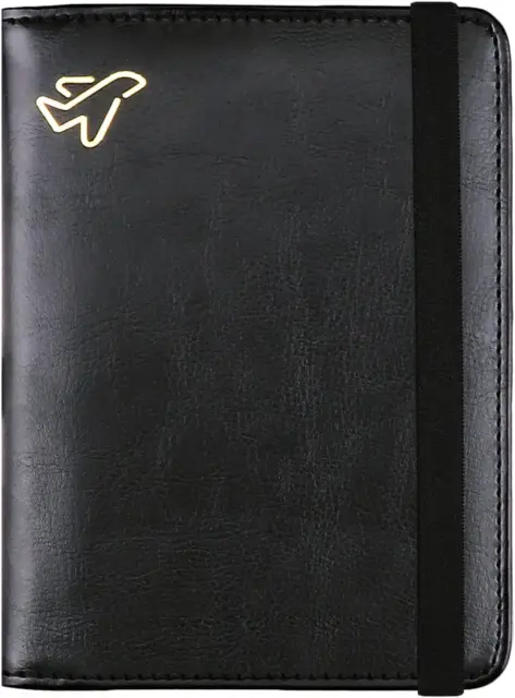 WALNEW Passport Holder Cover Wallet, RFID Blocking Leather Travel Document Organ