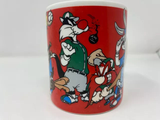 Warner Brothers Character Coffee Mug 1992 Baseball Theme Looney Tunes Cup