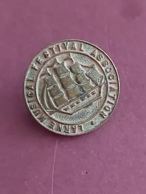 I/Larne Musical Festival Association Pin Badge Vintage