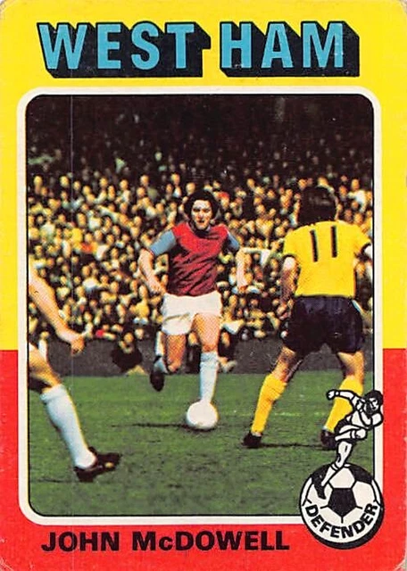 Topps Bazooka Fußballkarte West Ham United John McDowell #79