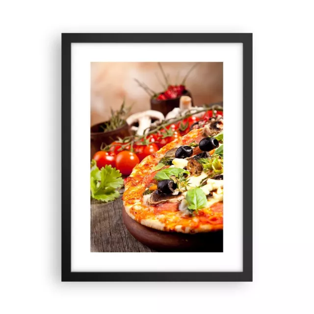 Affiche Poster 30x40cm Tableaux Image Pizza Nourriture Italie tradition Wall Art