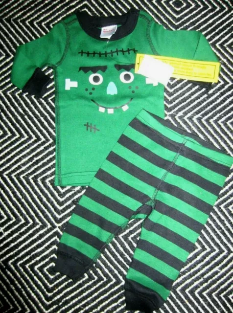 Nwt  Hanna Andersson 3 6 Halloween Frankenstein 2 Pc Pajama Set