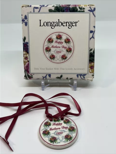 Longaberger 1998 Tie On, Trim Your Basket Accessory HAPPY MOTHERS DAY TIE-on