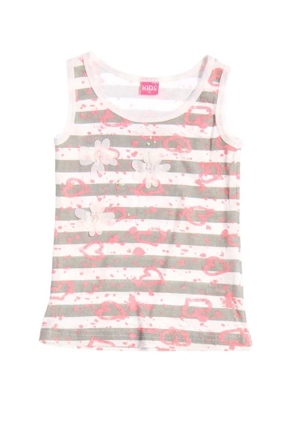 Top bambini Cotton Applications 110 grigio chiaro bianco