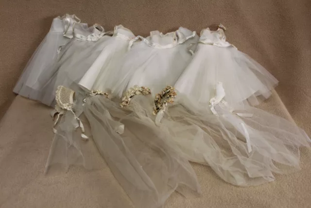 5 Madame  Alexander kins Vintage Bridal  1956 Gown Outfits