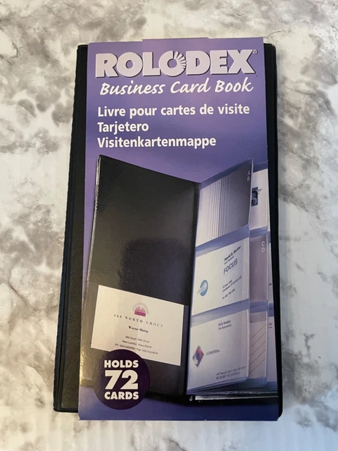 NEW Original Rolodex Business Card Book 96-Card 12 Pages - Black 67467