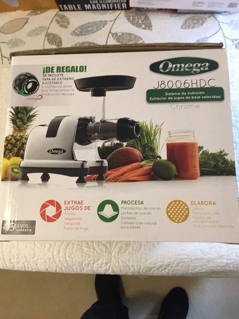 Omega Nutrition System Low Speed Juicer w/ Adjustable End Cap J8006HDC