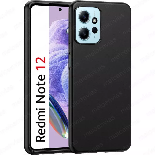 Funda Xiaomi Redmi Note 13 (4G) Carcasa Silicona Gel Negro Fibra