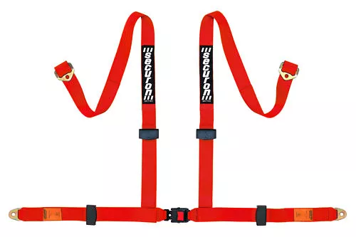 NEW Securon 629 / Red 4 Point Racing Rally Race Harness with Anchor Plates