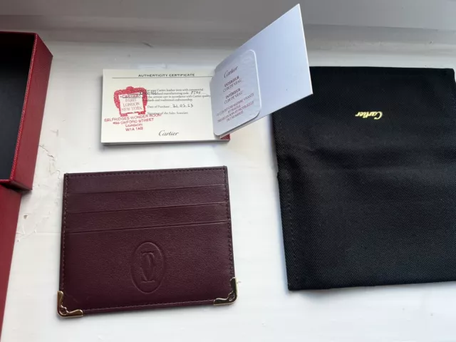 Cartier Card Holder Calfskin Burgundy (Brand new)