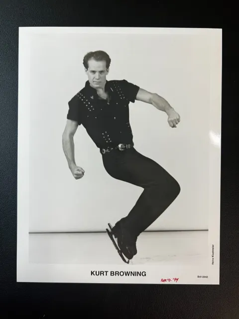 VINTAGE CANADIAN FIGURE Skater Kurt Browning Type 1 8x10 Original Photo ...