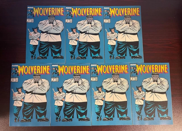 🔥 Wolverine #8 (1St Prints,Marvel,1989) Hulk Joe Fixit Patch - Lot Of 7 Copies