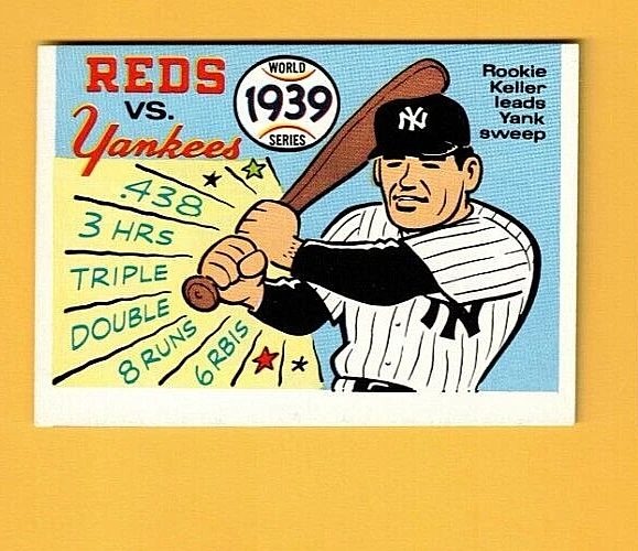 1970 Fleer R.G. LAUGHLIN WORLD SERIES 1939 REDS v YANKEES #36 Blue Back EXMT