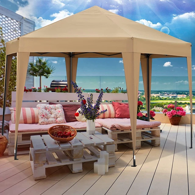 Pavillon Faltpavillon Gartenzelt 3,6x3,6m UV-Schutz Pop-Up Zelt Partyzelt 3x3m