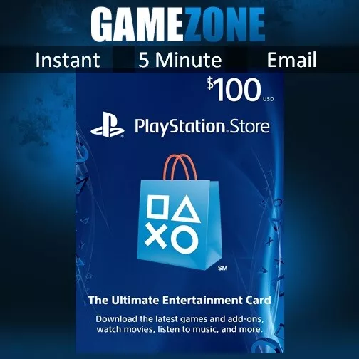 PlayStation PSN $100 USD Wallet Top Up Card - USA Store PS4/PS5