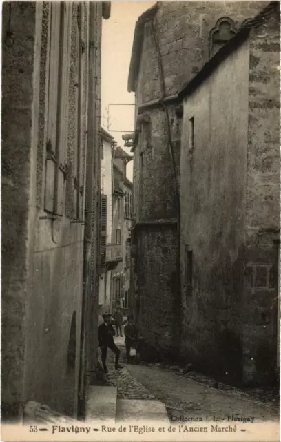 CPA FLAVIGNY - Rue de l'Église et de l'Ancien Marché (985296)