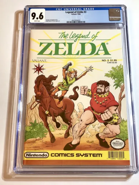1990 Valiant Nintendo Legend of Zelda #2 CGC 9.6 WHITE PAGES SCARE LOW CENSUS