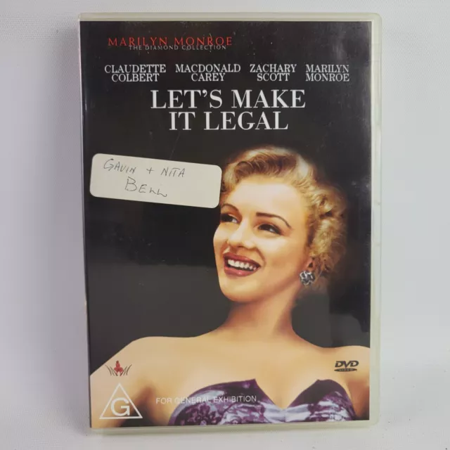 Let's Make It Legal  (DVD, 1951) - Marilyn Monroe - Region 4