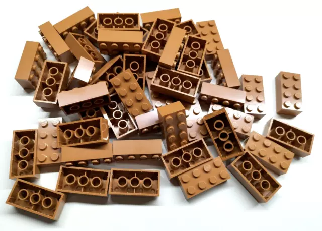 50x LEGO® Steine / Bausteine / Brick / Basic Stein 2x4 Medium Nougat 3001 NEU