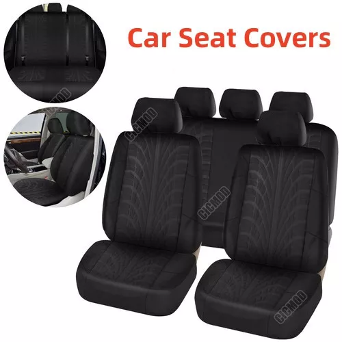 Black Car Seat Covers Protectors Universal Washable Dog Pet Full Set Front Rear