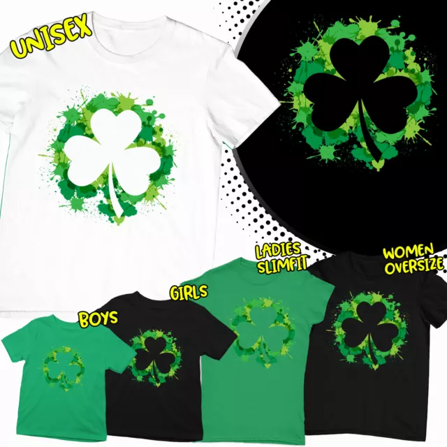 St Patricks Day Shamrock Irish Paddys Ireland T-Shirts Tee Top #SPD