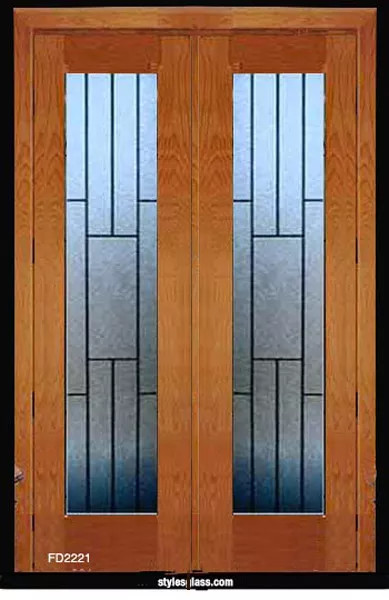 Beautiful Leaded glass Doors 1 Pr ( 2 )  24" x 80"