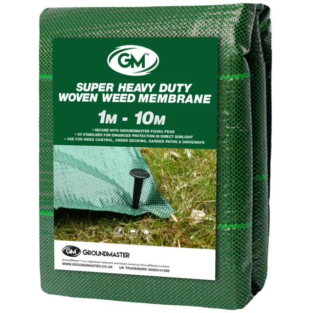 GroundMaster 125gsm Green Super Heavy Duty Weed Control Fabric Cover Membrane