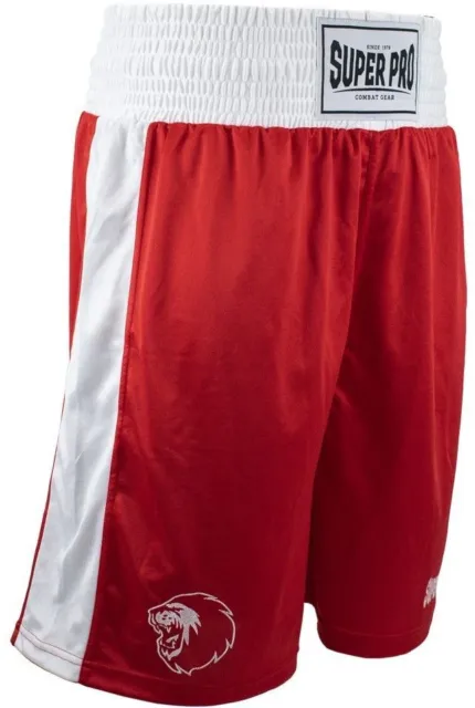 Super Pro Combat Gear Club Boxing Short Rosso/Bianco