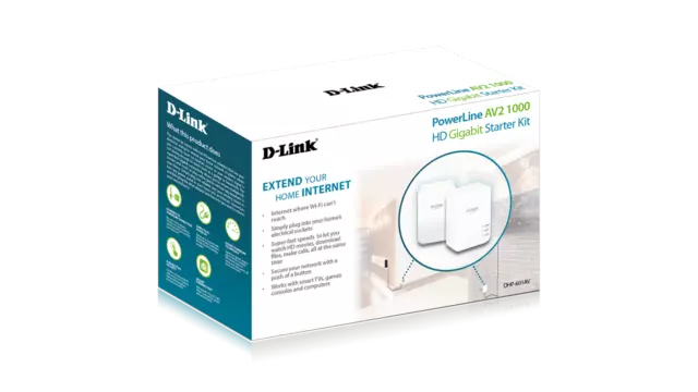 D-LINK PowerLine AV2 1000 HD Gigabit Starter Kit DHP‑601AV (8193)