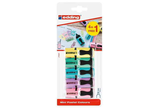 edding Mini Highlighter 4+1