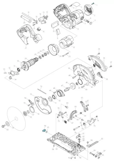 Makita Ersatzteile für Handkreissäge HS6101