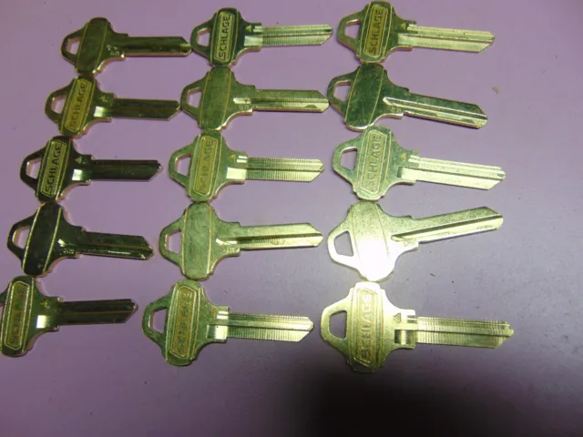 15  Keys   Everest Schlage C123  Keys Uncut    Locksmith