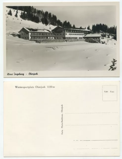 38226 - Oberjoch - Casa Ingeborg - invierno - foto real - postal antigua