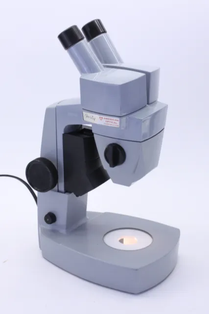 American Optical Forty Stereoscopic 10x 20x Variable Inspection Microscope