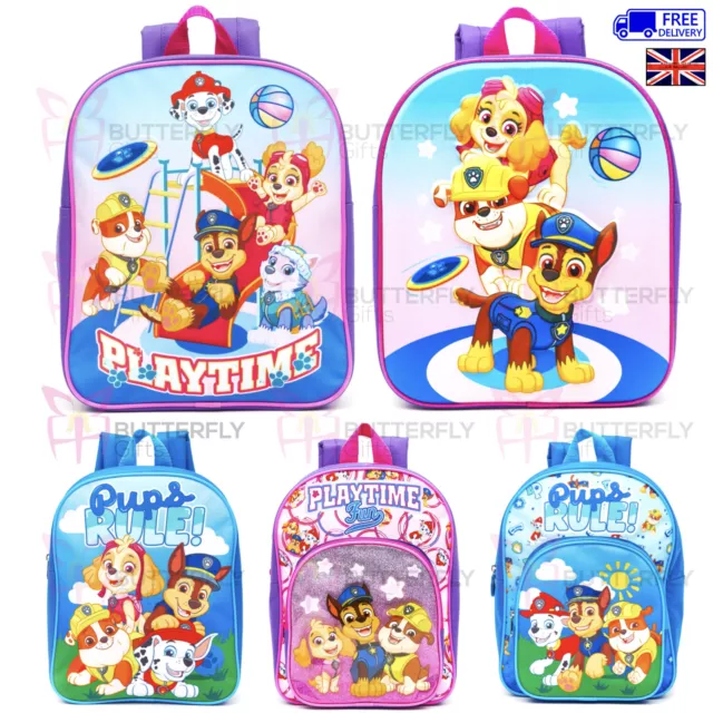 KIDS BOYS GIRLS PAW Patrol Backpack Chase Marshall Rubble School